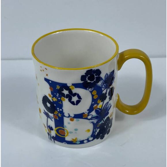 10 Strawberry Street Artisan Collection Monogram Initial "B" Coffee cup mug - Picture 2 of 6